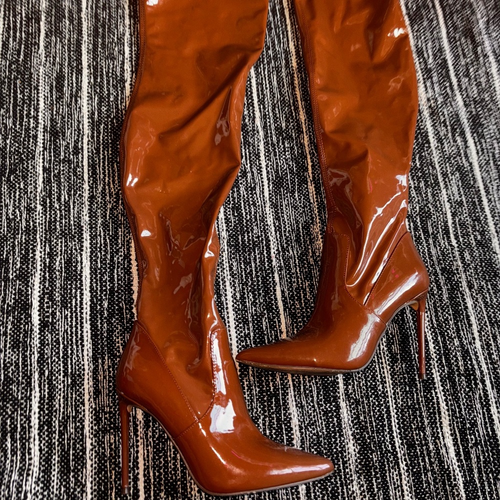 Steve Madden Dark Caramel Thigh Boots
